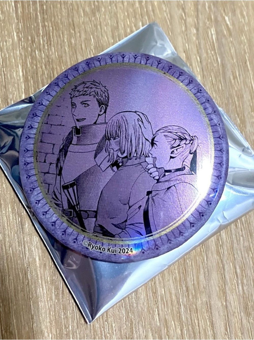 Delicious In Dungeon Laios Marcille Falin Holographic Pin Badge Dungeon Meshi